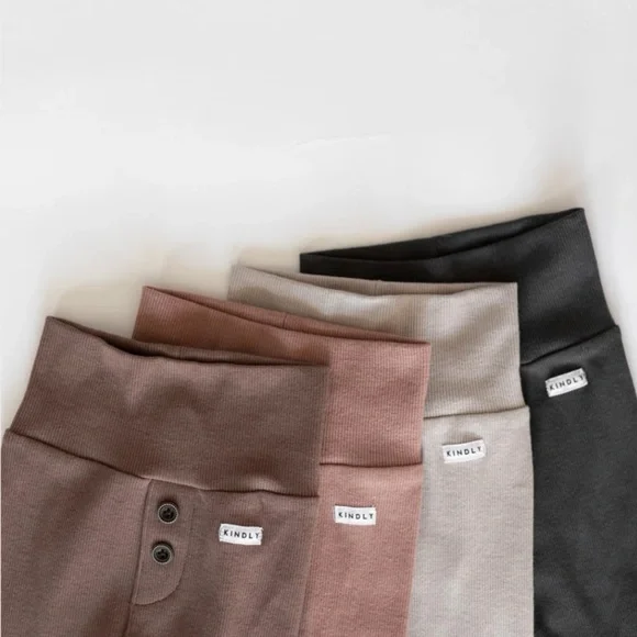 Organic Ribbed Kids Matching Set - Neutral Tones - Picture 8 of 8